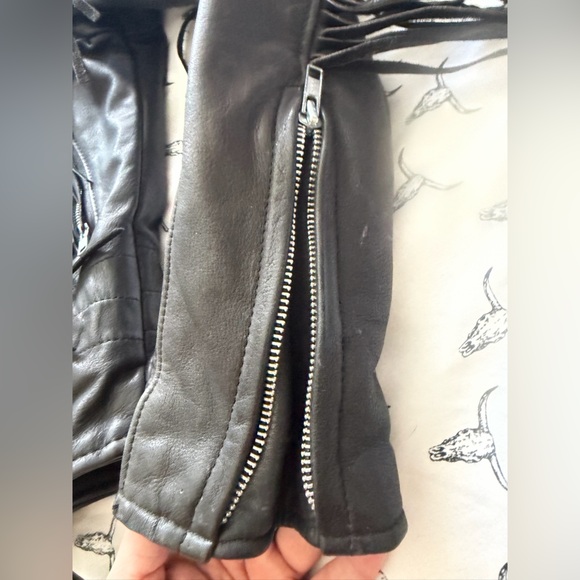 Harley-Davidson Black Leather Fringe Motorcycle Jacket - Picture 12 of 12